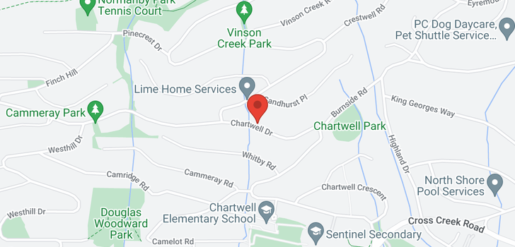 map of 1393 CHARTWELL DRIVE